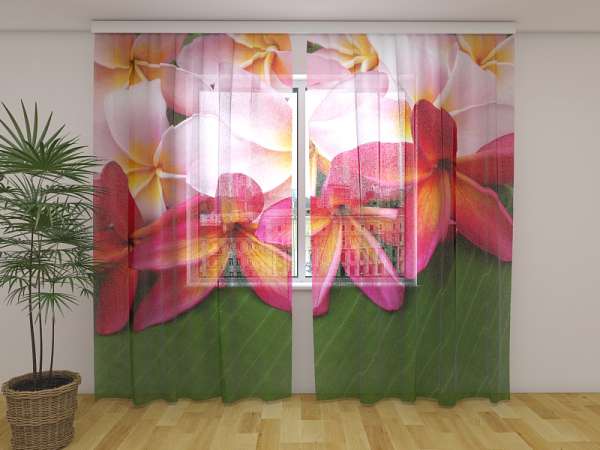 Chiffon curtain: TROPICAL FLOWERS 3