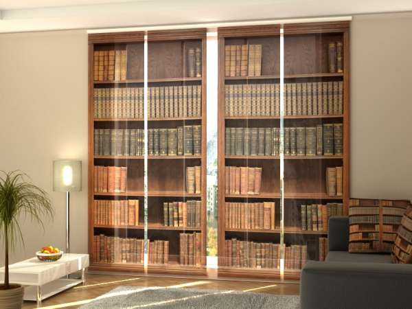 Sliding panel curtain (1-4 pts.): BOOKCASE