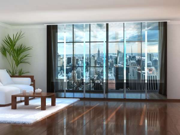 Sliding panel curtain (1-6 pts.): VIEW OF NEW YORK