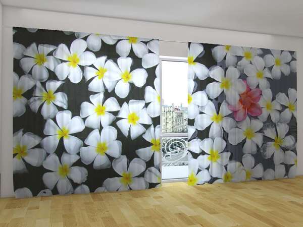 Panoramic curtain: TROPICAL FLOWERS