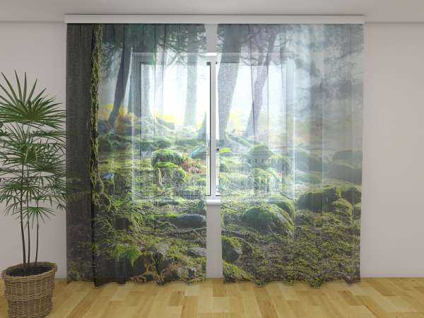 Chiffon curtain: RAINFOREST AT SUNRISE