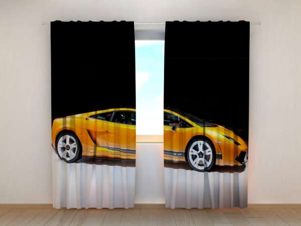 Photo curtain: YELLOW SPORTS CAR