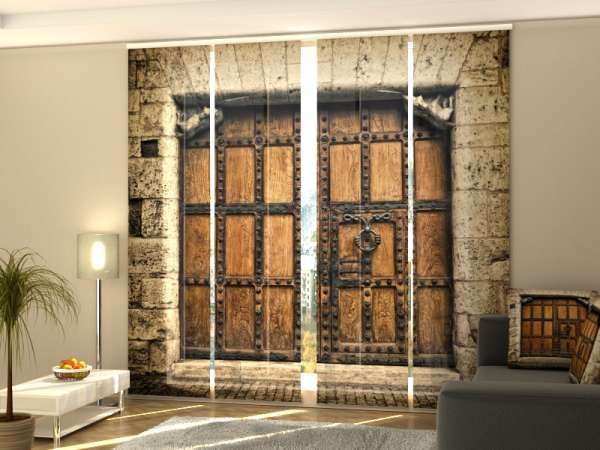 Sliding panel curtain (1-4 pts.): OLD SPANISH DOOR