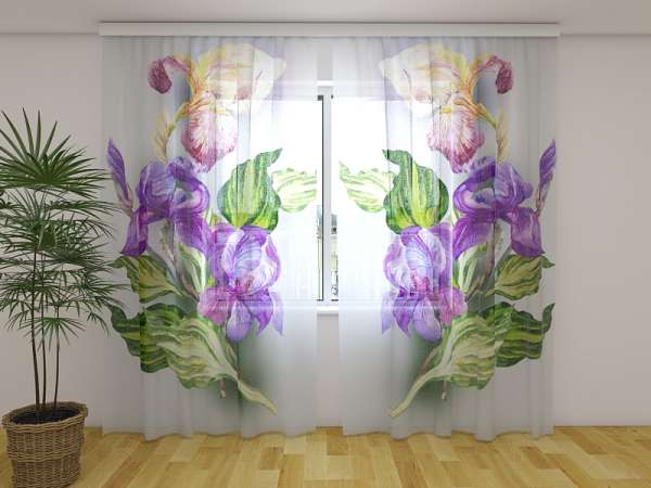 Chiffon curtain: AIRY IRISES