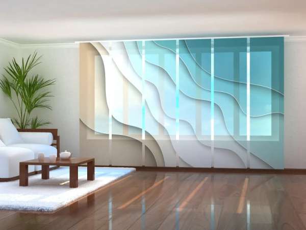 Panel curtain (1-6 pts.): ABSTRACT SEA AND BEACH