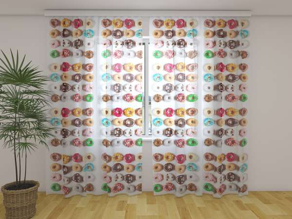 Chiffon curtain: SWEET DONUTS