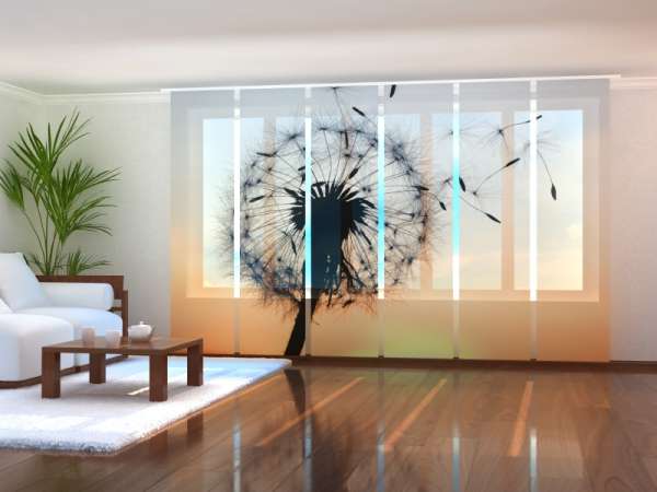 Sliding panel curtain (1-6 pts.): DANDELION IN THE WIND