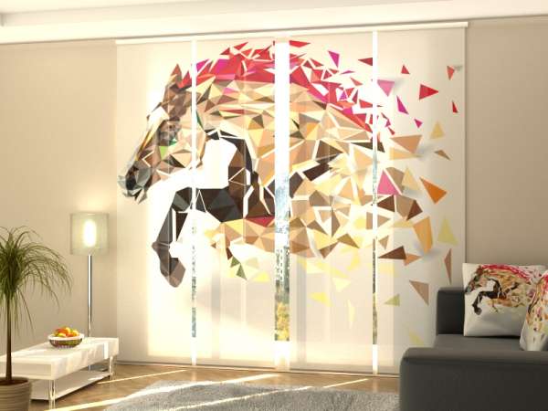 Sliding panel curtain (1-4 pts.): HORSE ART