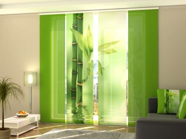 Sliding panel curtain (1-4 pts.): GREEN BAMBOO