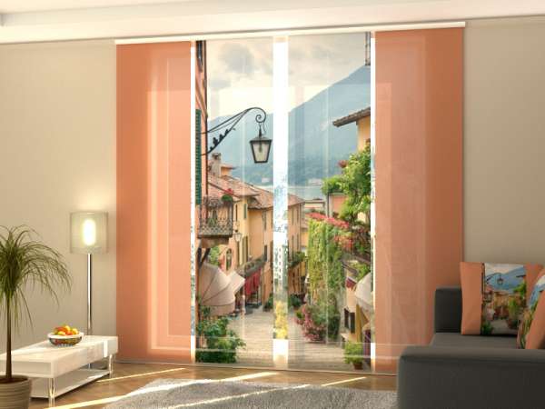 Sliding panel curtain (1-4 pts.): PICTURESQUE TOWN OF ITALY