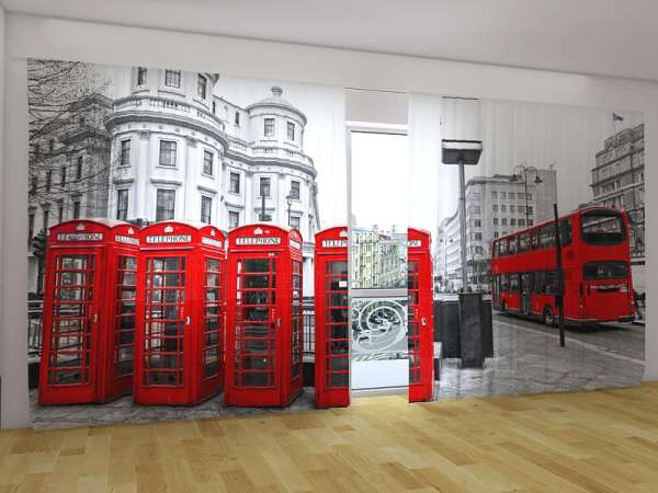 Panoramic curtain: LONDON PHONE BOOTHS