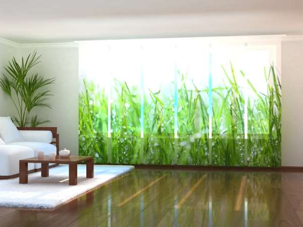 Sliding panel curtain (1-6 pts.): FRESH GREEN GRASS