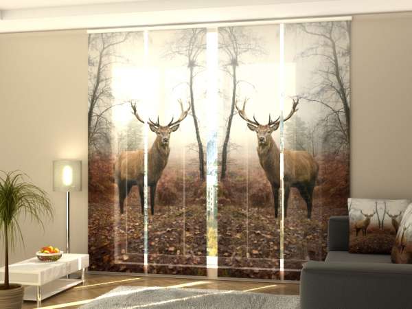 Sliding panel curtain (1-4 pts.): DEER IN FOREST