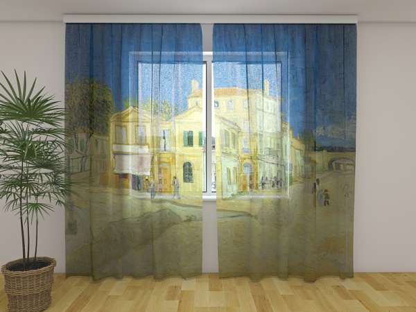 Chiffon curtain: THE YELLOW HOUSE