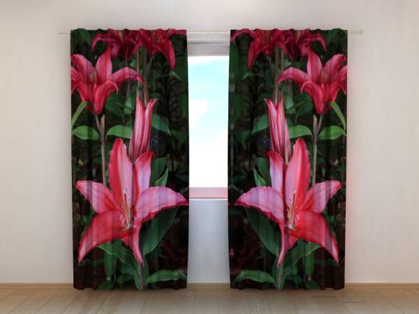 Photo curtain: LILIES IN THE GARDEN