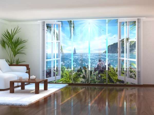 Sliding panel curtain (1-6 pts.): SEA BREEZE