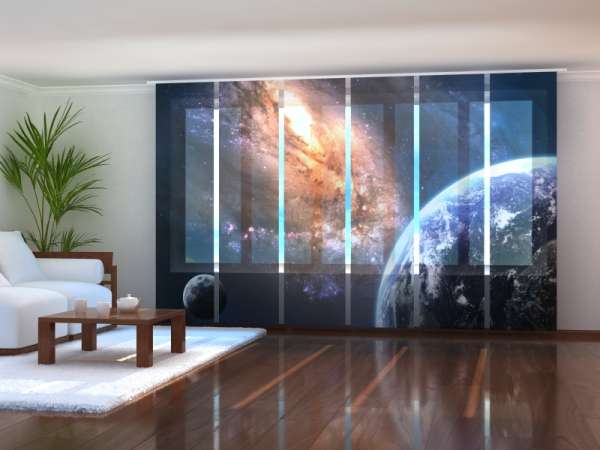 Sliding panel curtain (1-6 pts.): EARTH IN SPACE