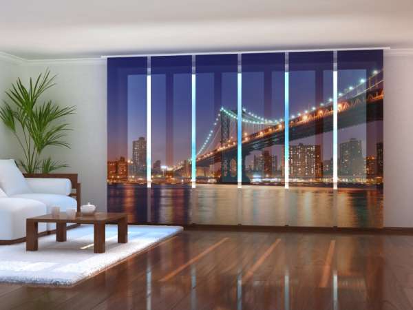 Sliding panel curtain (1-6 pts.): MANHATTAN BRIDGE 5