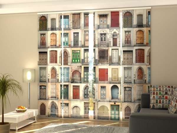 Sliding panel curtain (1-4 pts.): OLD COLORFUL DORS