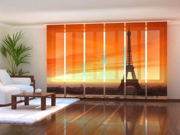 Sliding panel curtain (1-6 pts.): EIFFEL TOWER AT SUNSET