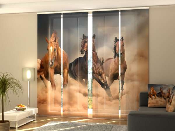 Sliding panel curtain (1-4 pts.): HERD OF HORSES 2