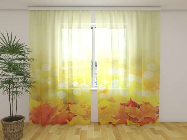 Chiffon curtain: GOLDEN LEAF FALL