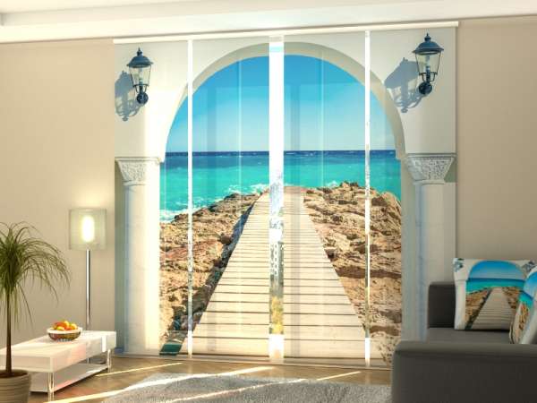 Sliding panel curtain (1-4 pts.): ARCH TO THE SEA