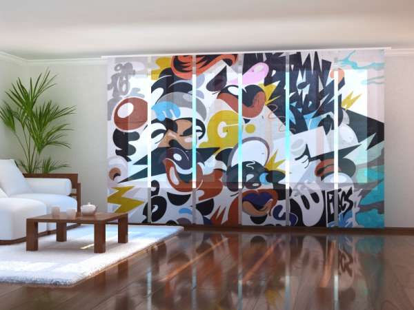 Sliding panel curtain (1-6 pts.): WALL STREET ART
