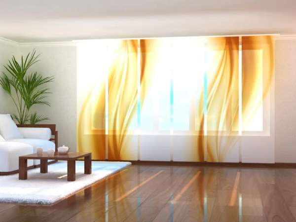 Panel curtain (1-6 pts.): GOLDEN ABSTRACT WAVE