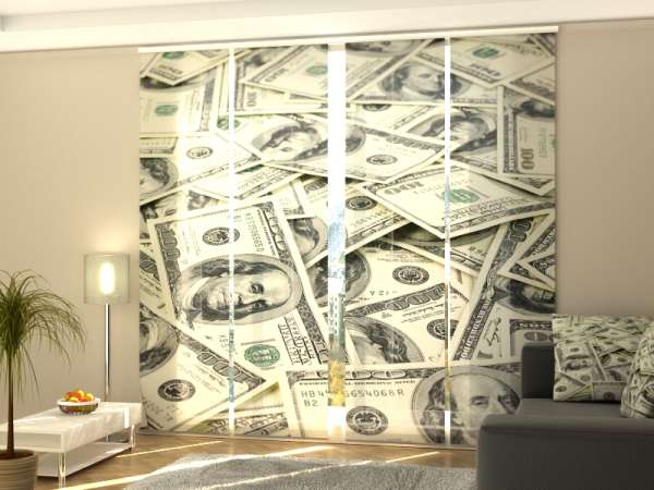 Sliding panel curtain (1-4 pts.): DOLLARS