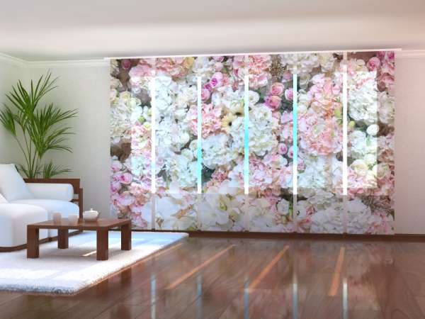 Sliding panel curtain (1-6 pts.): FLOWERS BACKGROUND