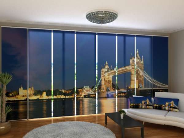 Sliding panel curtain (1-8 pts.): TOWER BRIDGE AT NIGHT