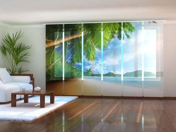 Sliding panel curtain (1-6 pts.): PALM TREES AND THE MOUNTAINS