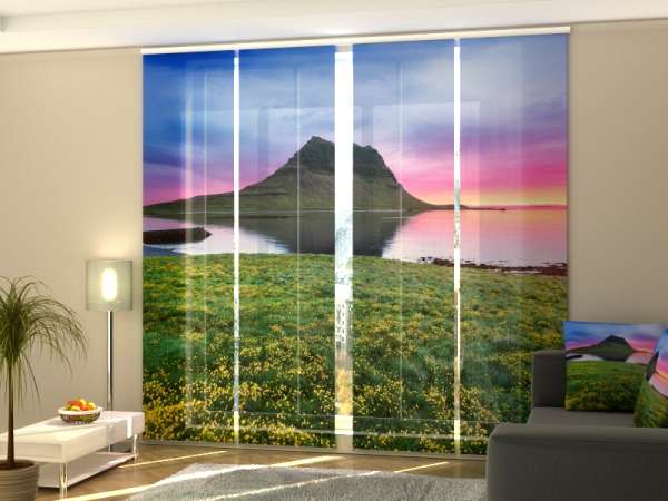 Sliding panel curtain (1-4 pts.): BEAUTIFUL SUNSET IN ICELAND