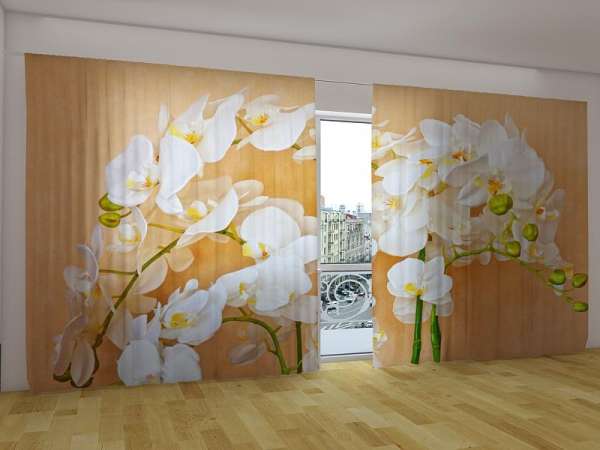 Panoramic curtain: ASIAN ORCHIDS