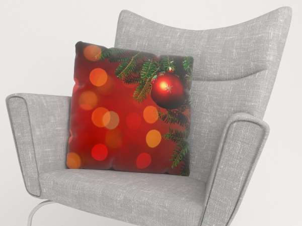 Pillowcase: RED CHRISTMAS BALL