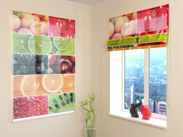 Roman blind: VITAMINS COLLAGE 4