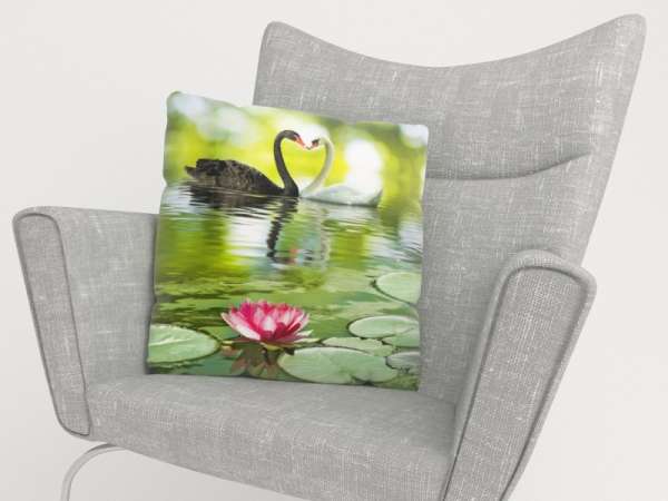 Pillowcase: BLACK AND WHITE SWANS