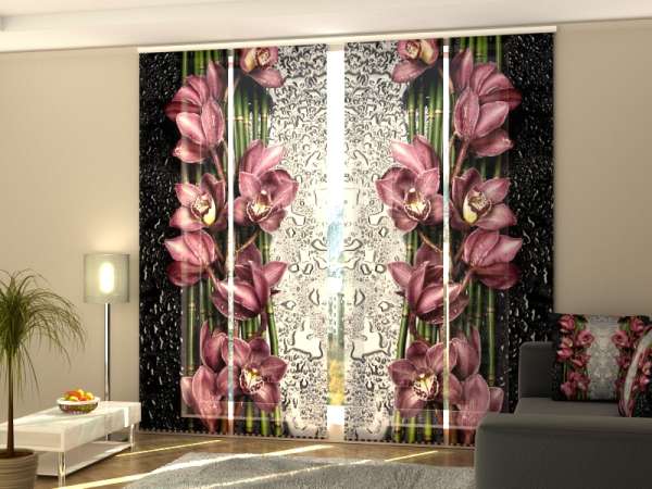 Sliding panel curtain (1-4 pts.): DROPS OF BEAUTY