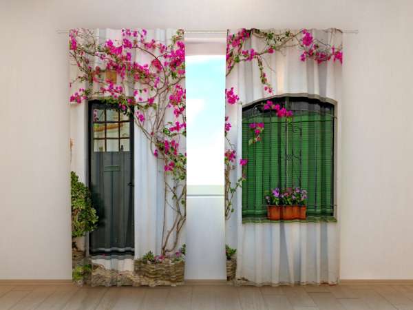 Photo curtain: FLOWERS ON THE WINDOW