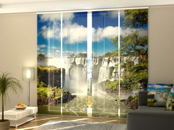 Sliding panel curtain (1-4 pts.): WATERFALLS IN BRAZIL