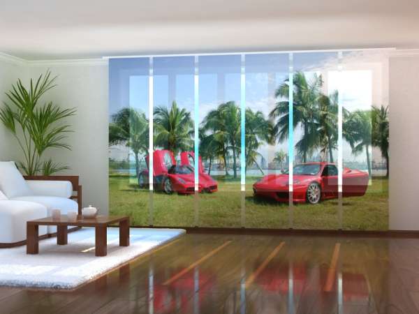 Sliding panel curtain (1-6 pts.): RED FERRARIS