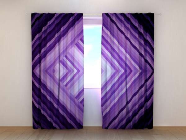 Photo curtain: PURPLE RHOMBS