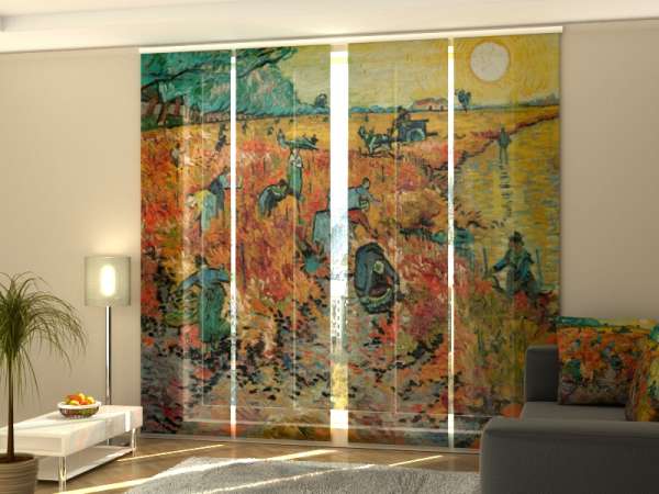 Sliding panel curtain (1-4 pts.): VAN GOGH'S RED VINEYARD AT ARLES