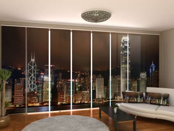 Sliding panel curtain (1-8 pts.): HONG KONG SKYLINE