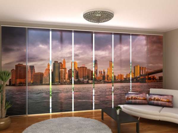 Sliding panel curtain (1-8 pts.): STORM OVER NEW YORK