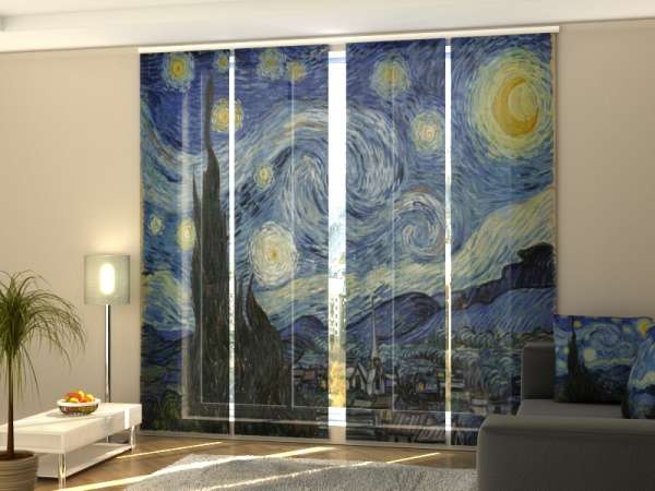 Sliding panel curtain (1-4 pts.): VAN GOGH'S STARRY NIGHT