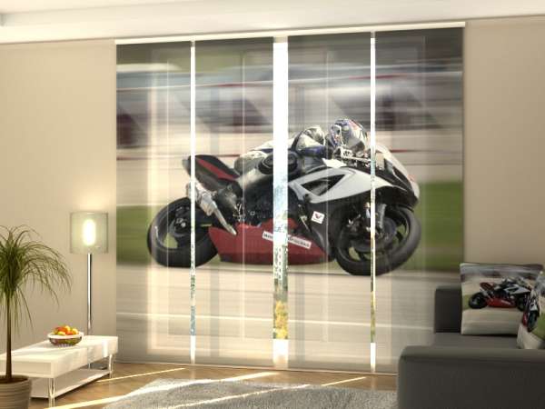Sliding panel curtain (1-4 pts.): MOTORCYCLE SPEED