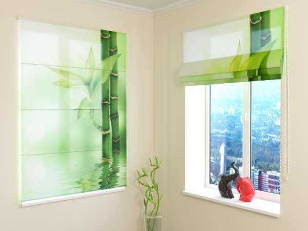 Roman blind: GREEN BAMBOO