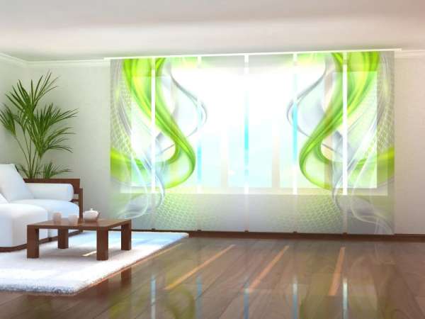 Panel curtain (1-6 pts.): GREEN ABSTRACTION